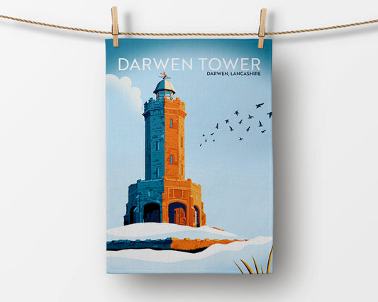 Darwen Tower, Darwen Lancashire, Tea Towel