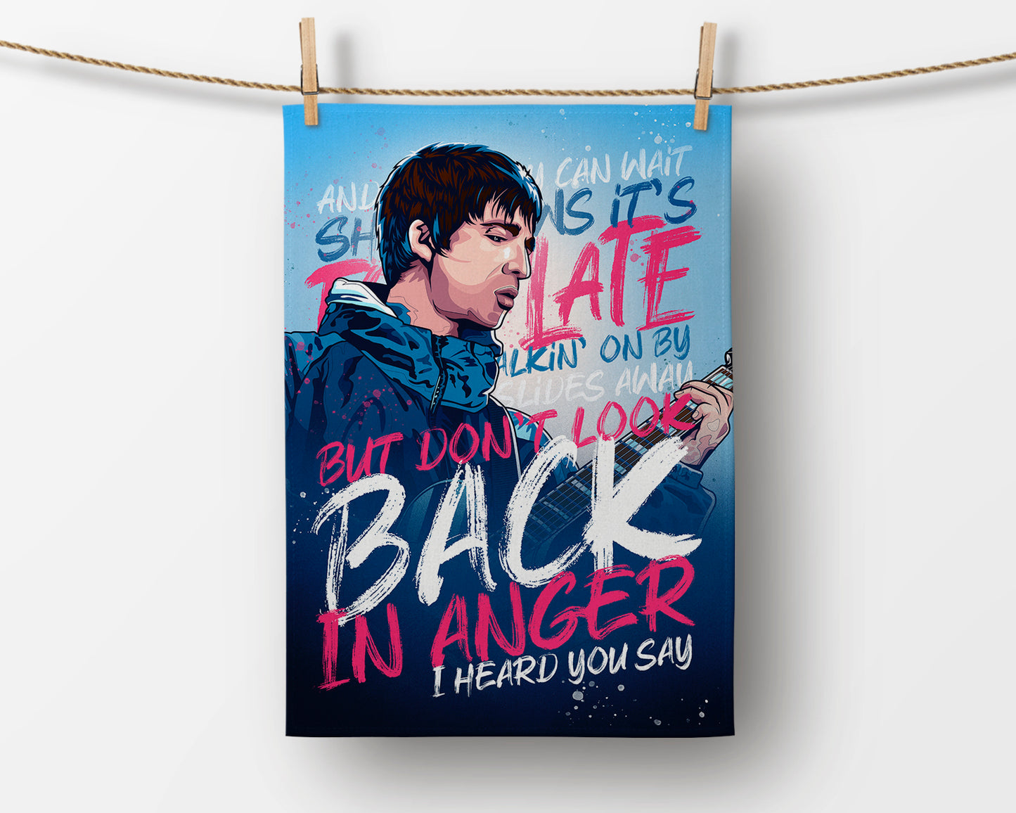 Don't look back in Anger, Oasis Tea Towel