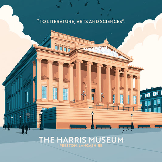 The Harris Museum, Preston, Lancashire, Wooden Backed Coaster