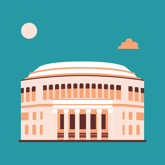 Iconic Manchester Central Library, Manchester, Wooden Backed Coaster