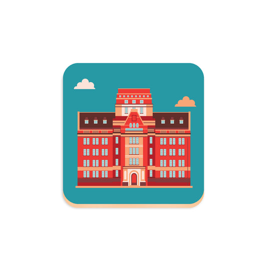 Iconic Manchester University Sackville St, Manchester, Wooden Backed Coaster