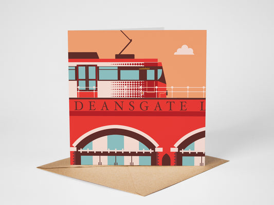 Iconic Deansgate Locks,  Manchester, Greetings card