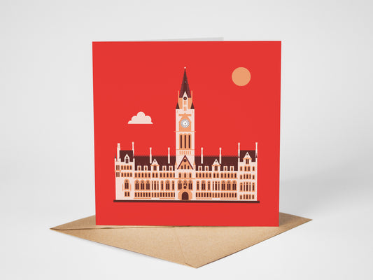 Iconic Manchester Town Hall,  Manchester, Greetings card