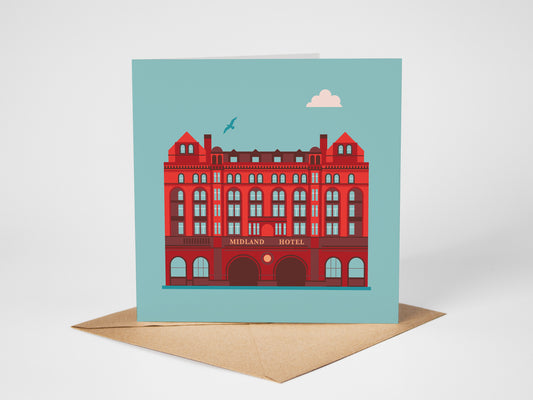Iconic Midland Hotel, Manchester, Greetings card