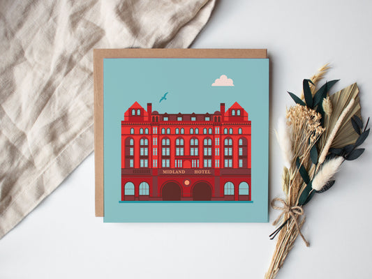 Iconic Midland Hotel, Manchester, Greetings card