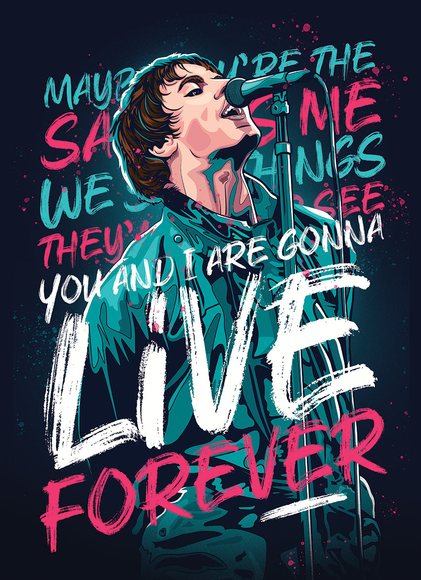 Live Forever, Oasis Tea Towel