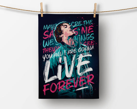 Live Forever, Oasis Tea Towel