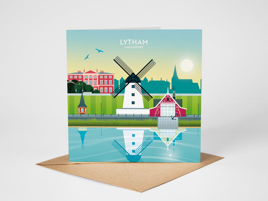 Lytham Montage, Lancashire, Greetings card