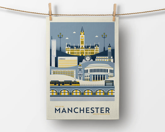 The City of Manchester – Illustrated Tea Towel
