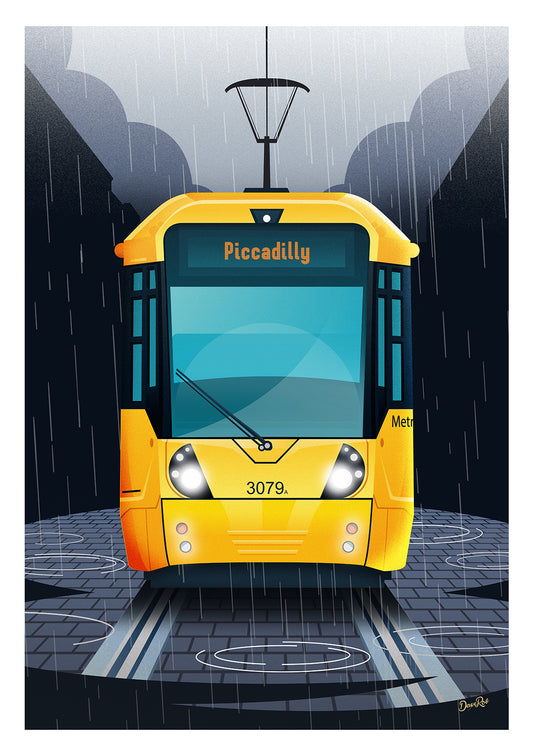 Manchester Tram – Illustrated Art Print