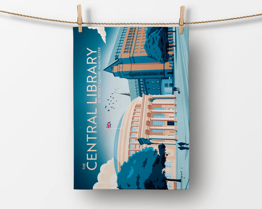 Manchester Central Library Day, Manchester Tea Towel