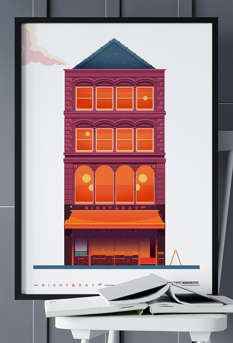 Night & Day – Manchester Art Print