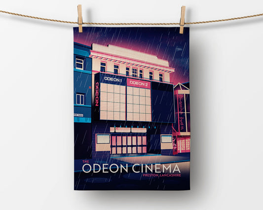 The Odeon Cinema, Preston, Lancashire Tea Towel