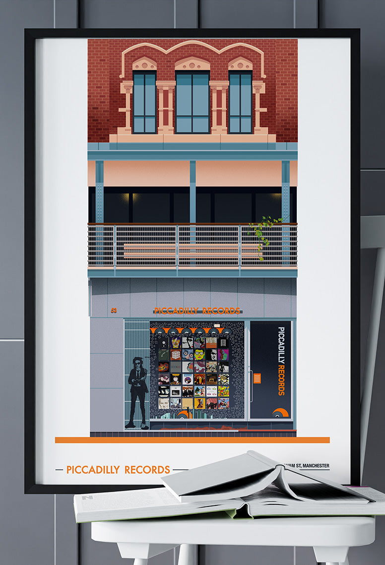 Piccadilly Records – Manchester Art Print