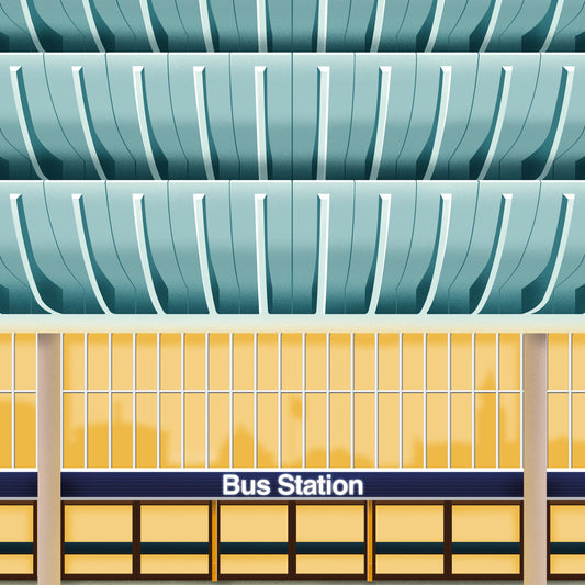 Preston Bus Station (face on), Preston, Lancashire, Wooden Backed Coaster