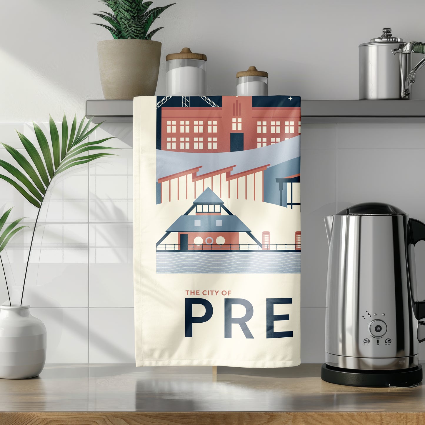 The City of Preston – Illustrated Tea Towel