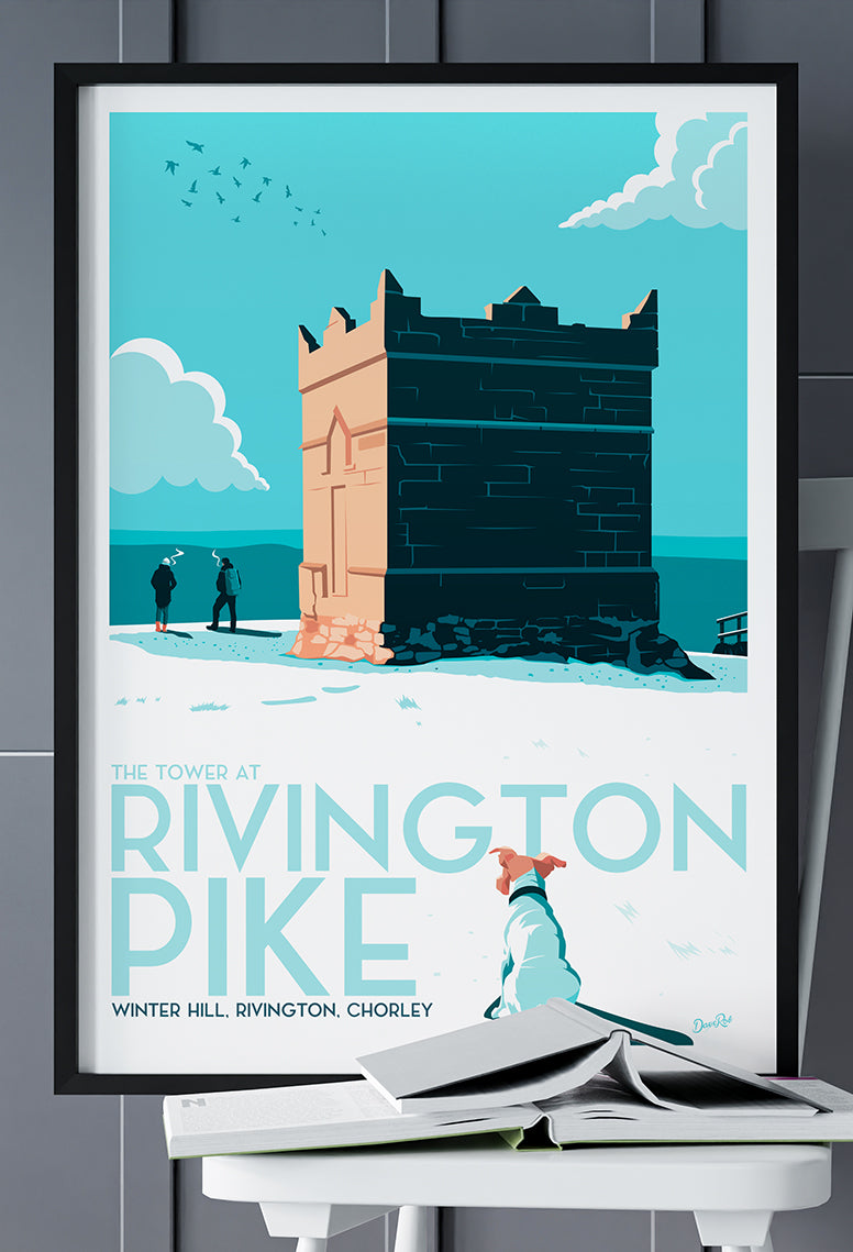 Rivington Pike – Lancashire Illustrated Art Print