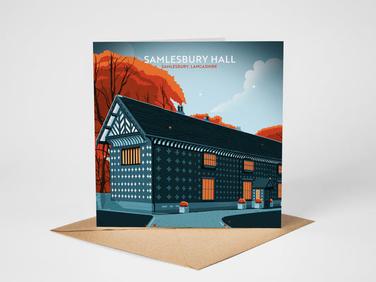 Samlesbury Hall, Preston, Lancashire Greetings card