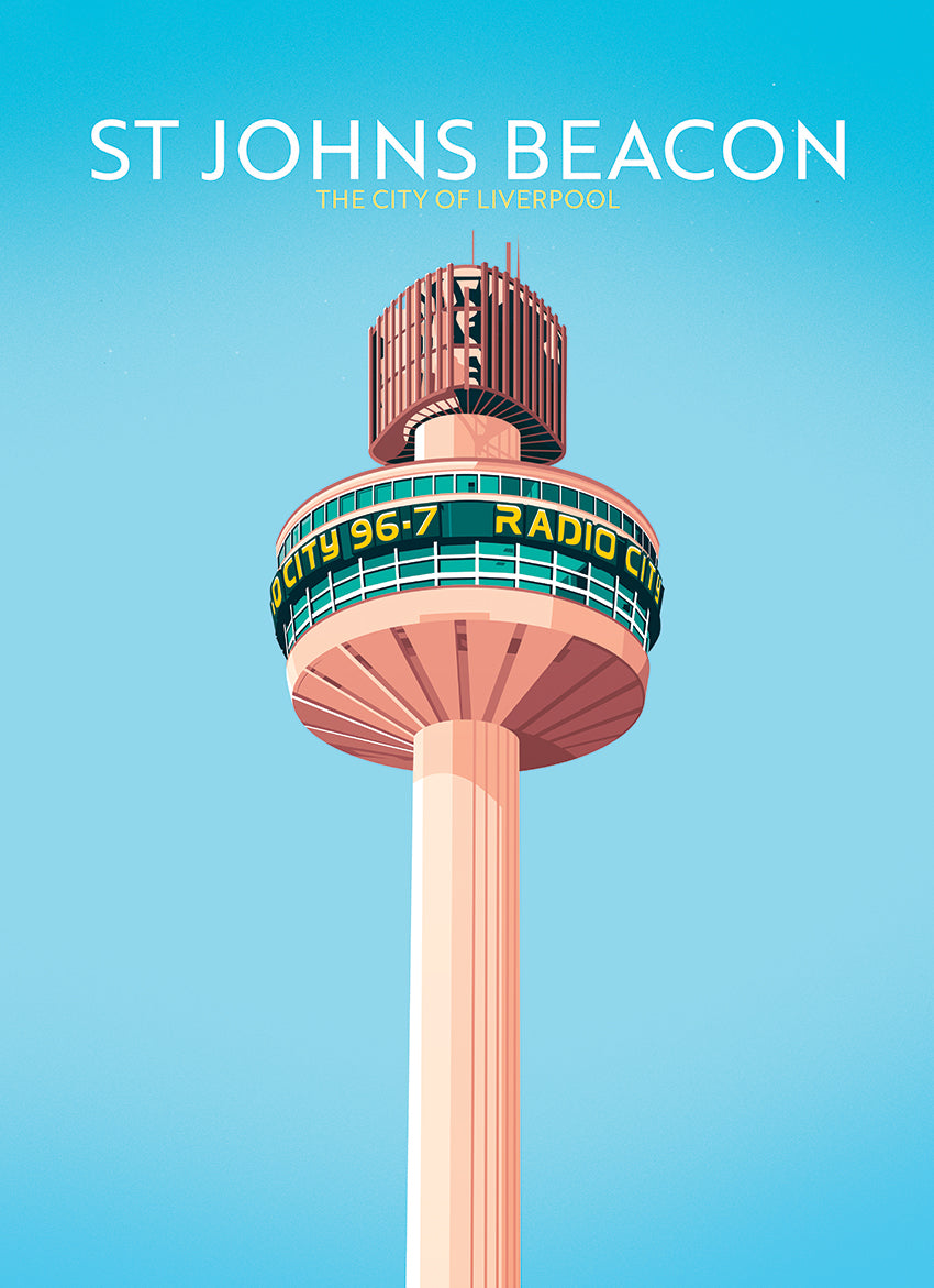 St John’s Beacon, Liverpool – Illustrated Tea Towel