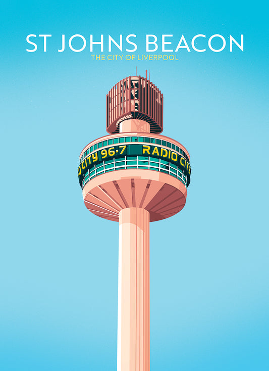 St John’s Beacon, Liverpool – Illustrated Tea Towel