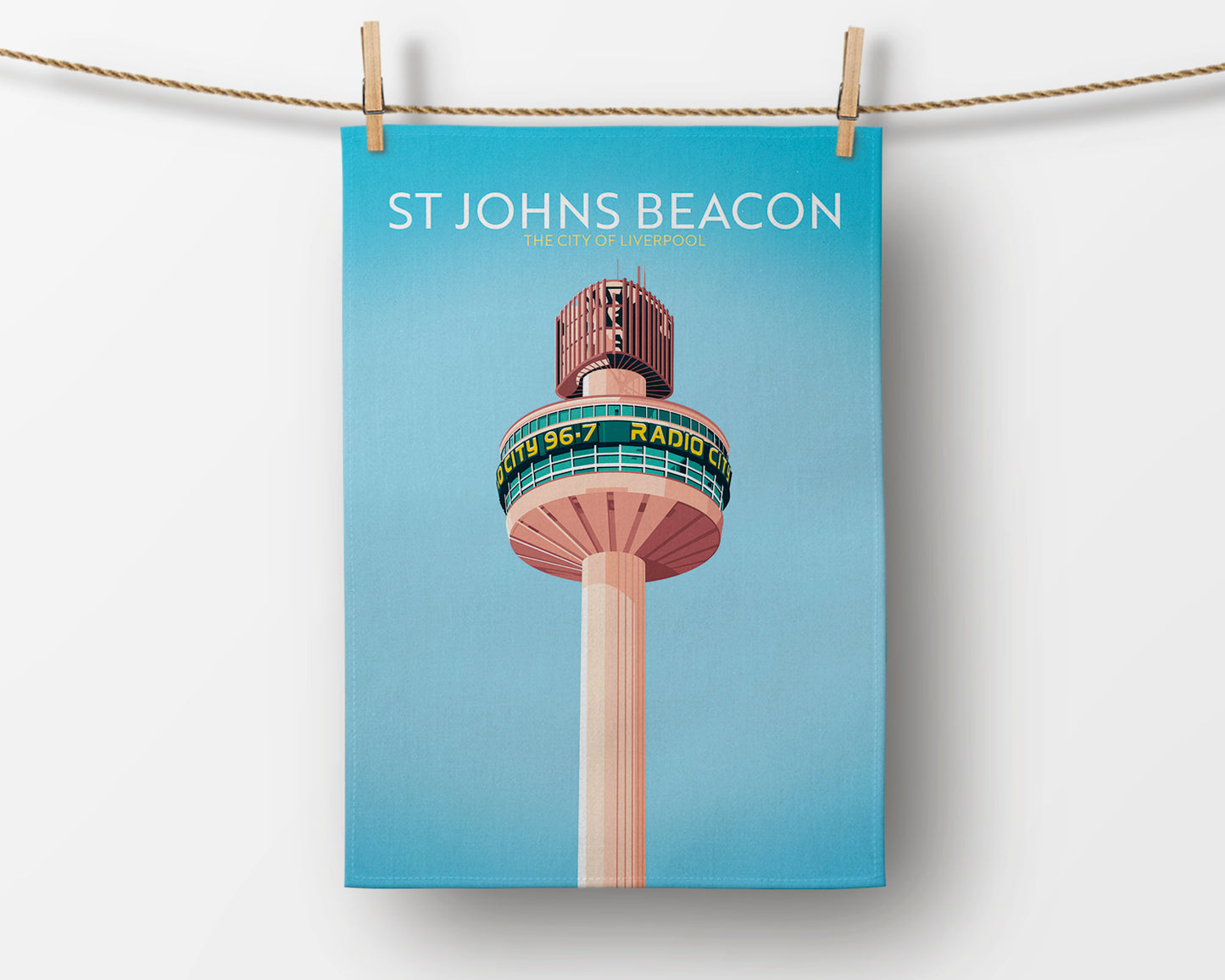 St John’s Beacon, Liverpool – Illustrated Tea Towel