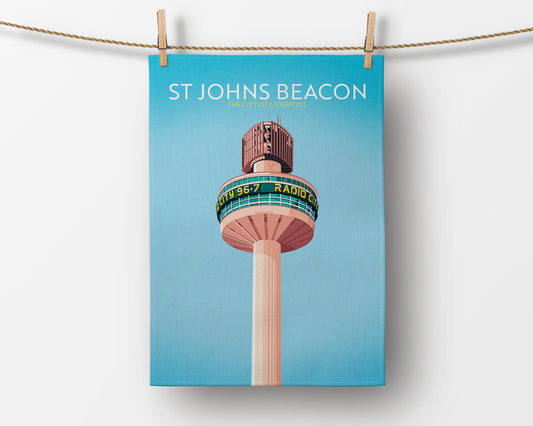 St John’s Beacon, Liverpool – Illustrated Tea Towel