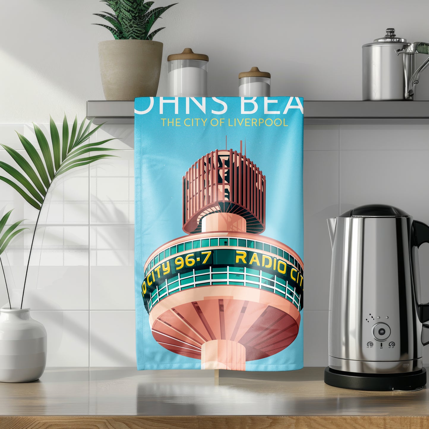St John’s Beacon, Liverpool – Illustrated Tea Towel