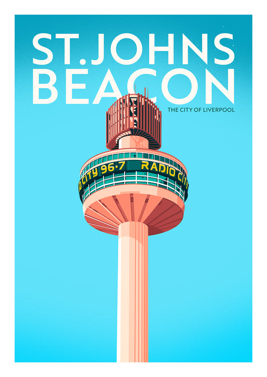 St John's Beacon, Liverpool – Illustrated Art Print