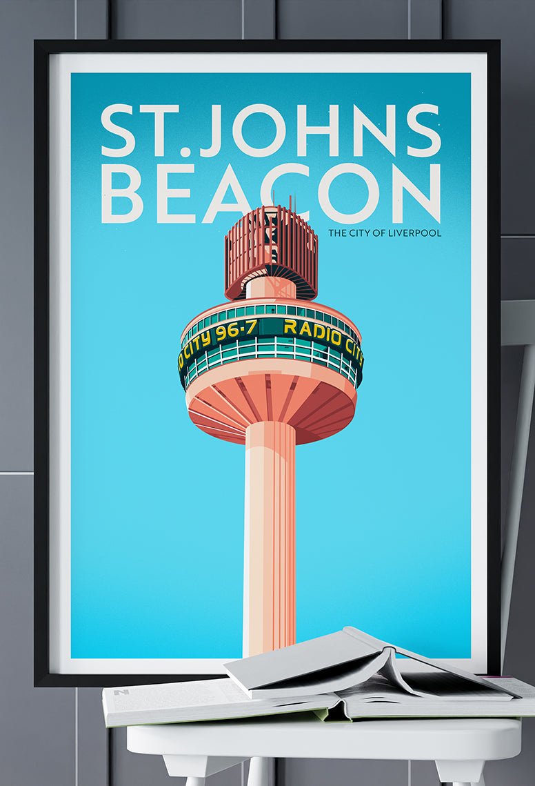 St John's Beacon, Liverpool – Illustrated Art Print
