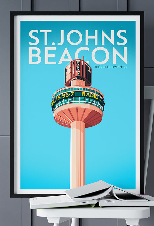 St John's Beacon, Liverpool – Illustrated Art Print