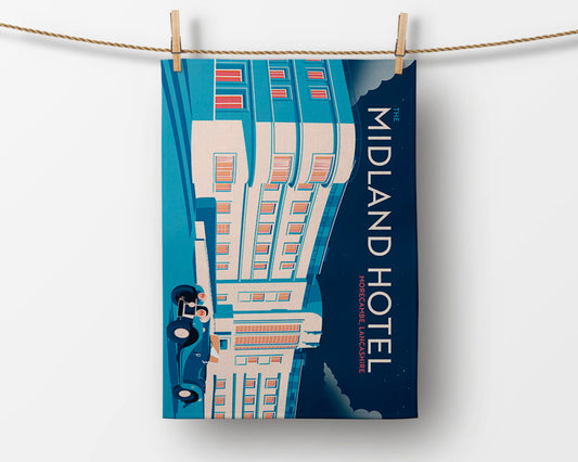 The Midland Hotel, Morecambe, Lancashire Tea Towel