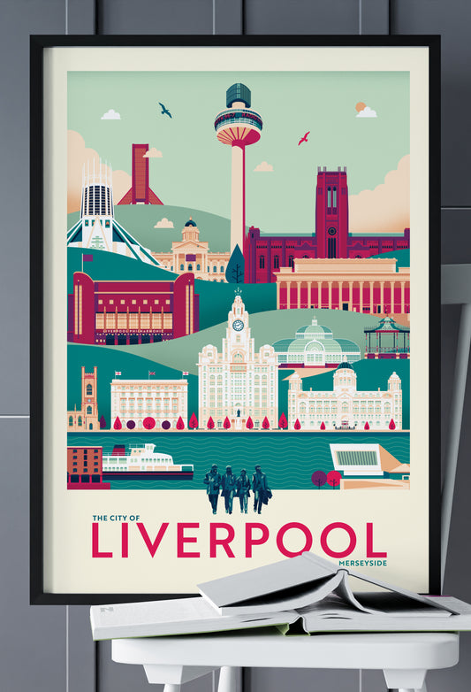 The City of Liverpool – Illustrated Art Print