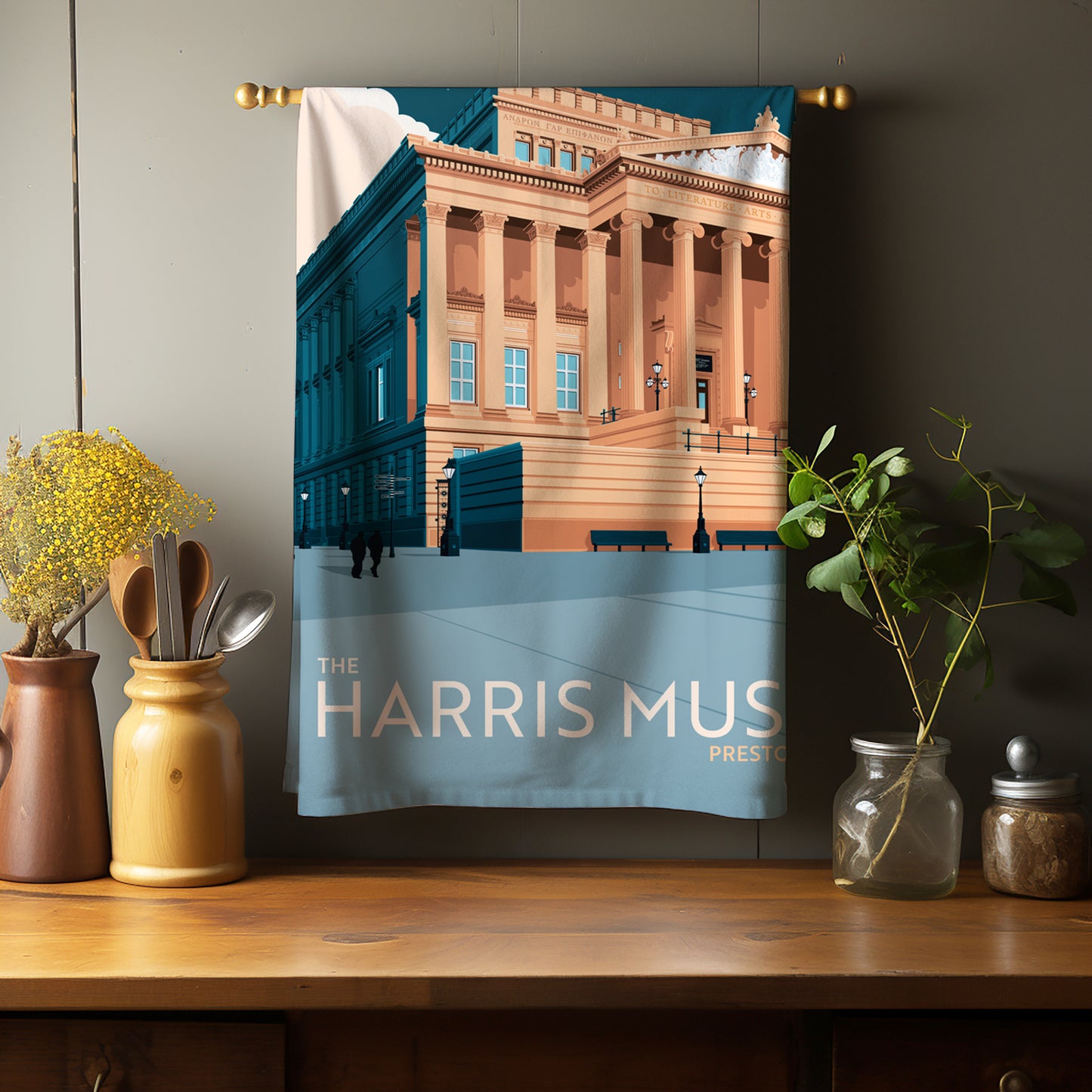 The Harris Museum, Preston, Lancashire Tea Towel