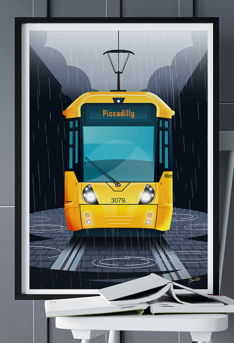 Manchester Tram – Illustrated Art Print