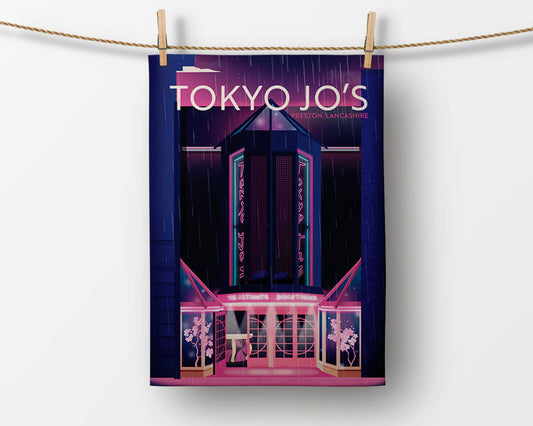 Tokyo Jo's Nightclub, Preston, Lancashire Tea Towel
